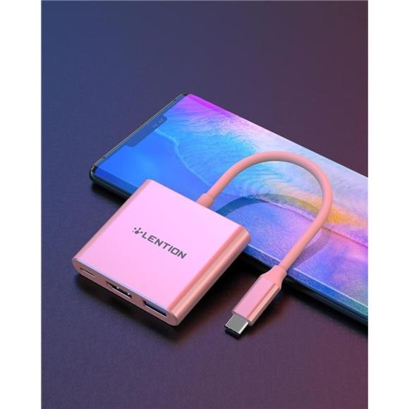 3-in-1 USB C Hub with 100W Power Delivery,USB 3.0 &4K HDMI for 2023-2016 MacBook - Picture 6 of 6